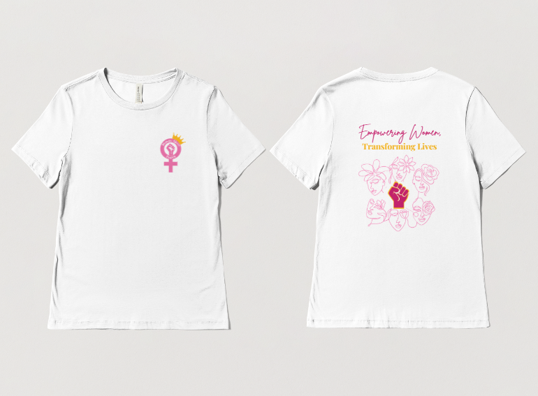 Women Above Power shirt-front and back
